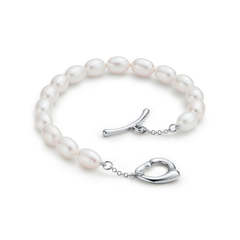 Tiffany & Co. Elsa Peretti® pulsera de perlas Open Heart Oferta exclusiva