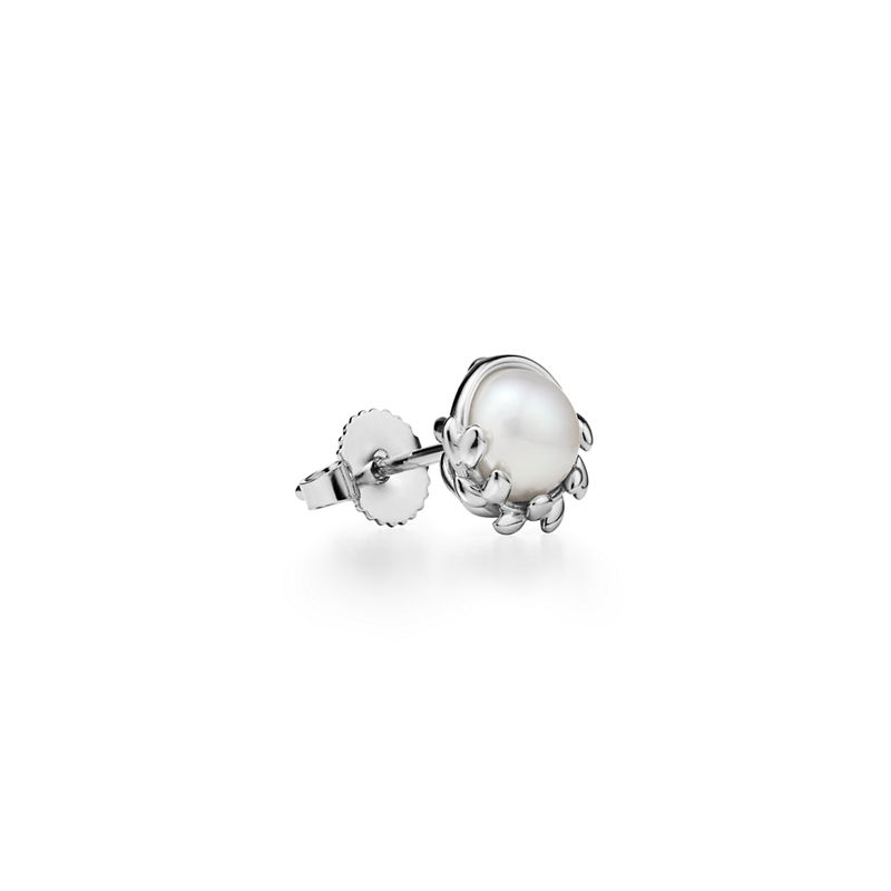Tiffany & Co. Paloma Picasso® Pendientes de botón Olive Leaf de plata de ley con perlas Última moda