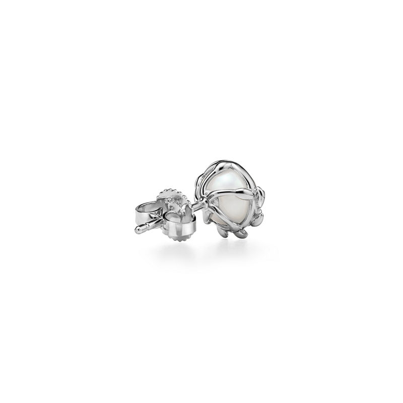 Tiffany & Co. Paloma Picasso® Pendientes de botón Olive Leaf de plata de ley con perlas Última moda