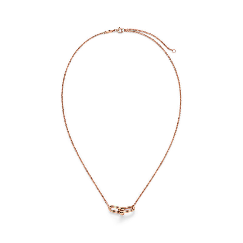 Tiffany & Co. Tiffany HardWear Colgante de eslabones dobles pequeños de oro rosa Los más vendidos