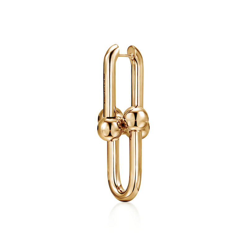 Tiffany & Co. Tiffany HardWear Pendientes de eslabones extragrandes de oro amarillo Rebajas top
