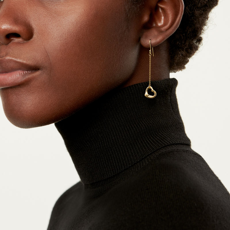 Tiffany & Co. Elsa Peretti® Pendientes Open Heart de oro amarillo Solo queda un día