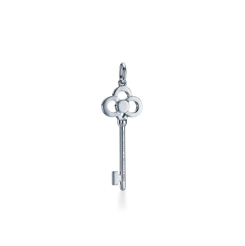Tiffany & Co. Tiffany Keys Llave de corona en oro blanco con diamantes 3 8 cm Descuentos del mes