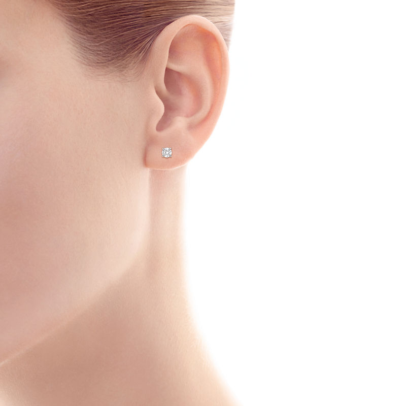 Tiffany & Co. Tiffany Solitaire Pendientes de botón de diamante en platino Oferta exclusiva