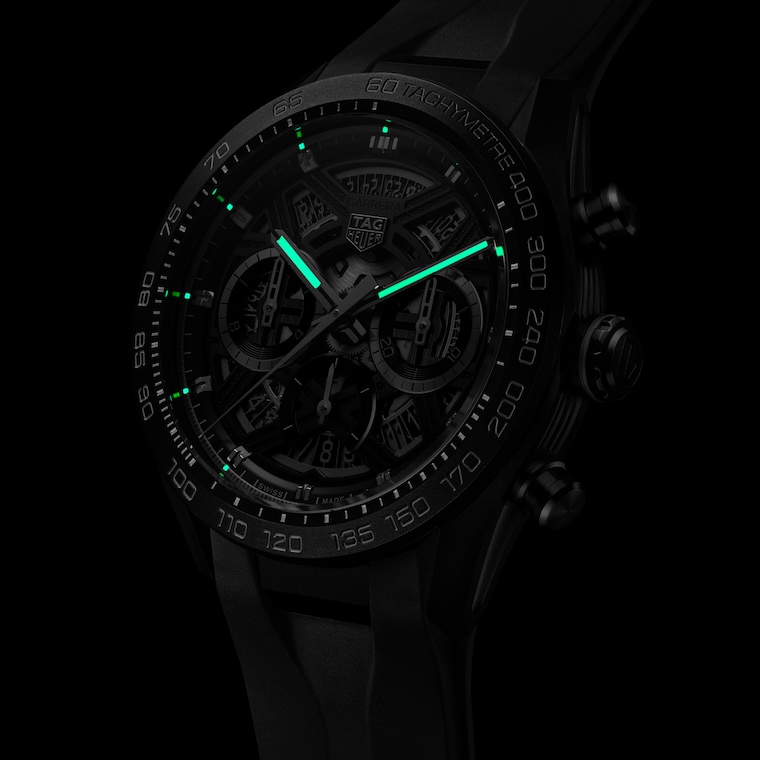 TAG Heuer TAG Heuer Carrera Chronograph Extreme Sport Automático 44 mm Titanio con revestimiento DLC CBU2080.FT6272 Liquidación