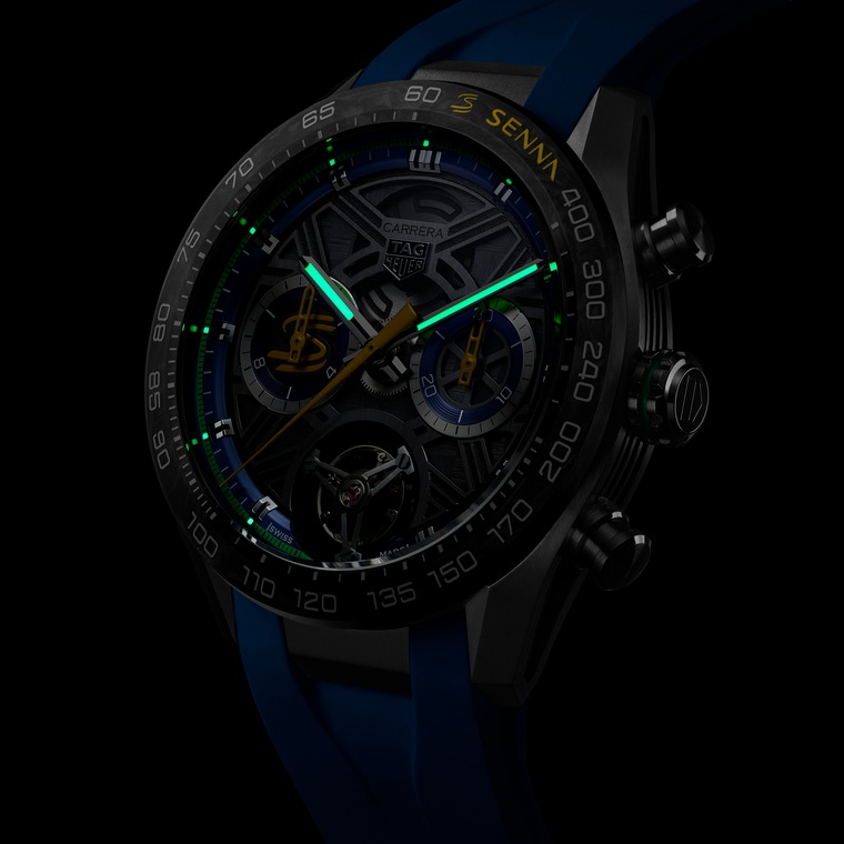 TAG Heuer TAG Heuer Carrera Chronograph Tourbillon Extreme Sport x Senna Automático 44 mm Titanio CBU5081.FT6274 Oferta especial