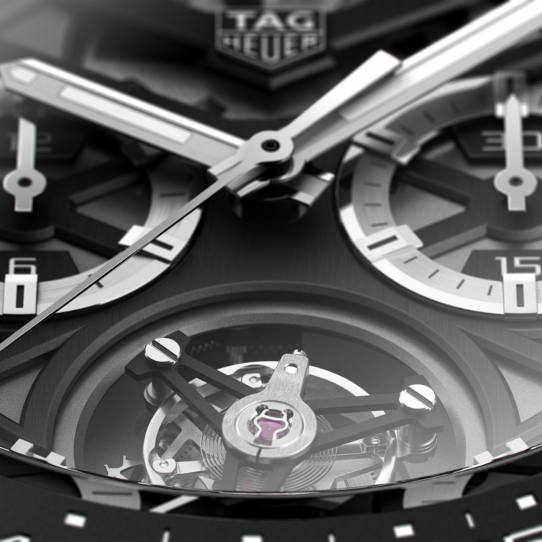 TAG Heuer TAG Heuer Carrera Chronograph Tourbillon Automático 45 mm Cerámica CAR5A90.FC6415 Solo queda un día