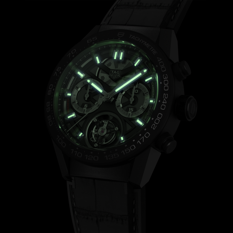 TAG Heuer TAG Heuer Carrera Chronograph Tourbillon Automático 45 mm Cerámica CAR5A90.FC6415 Solo queda un día