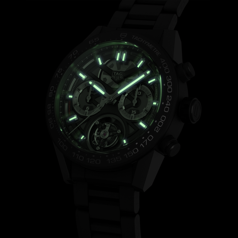 TAG Heuer TAG Heuer Carrera Chronograph Tourbillon Automático 45 mm Cerámica CAR5A90.BH0742 Superdescuento