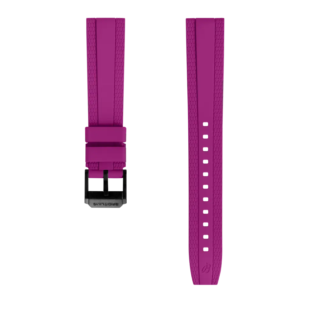 Breitling Correa de caucho Diver Pro morada - 18 MM