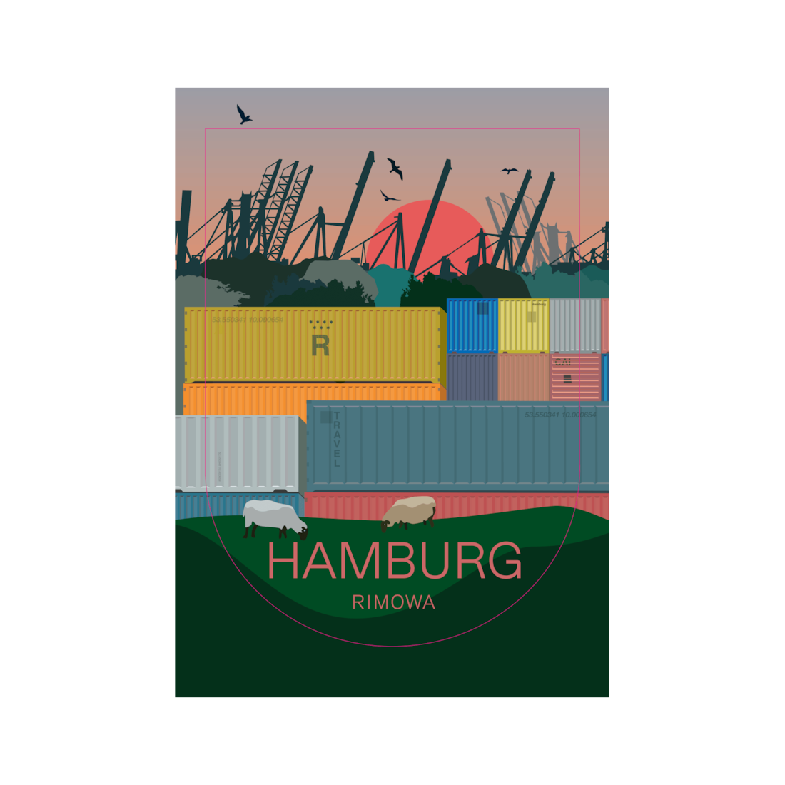 Rimowa PERSONALIZACIÓN - PEGATINAS DE CIUDADES Hamburgo
