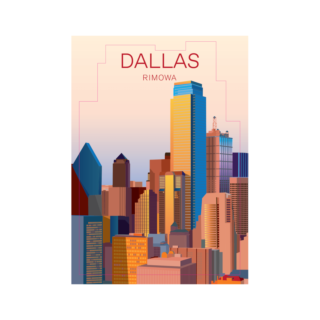 Rimowa PERSONALIZACIÓN - PEGATINAS DE CIUDADES Dallas