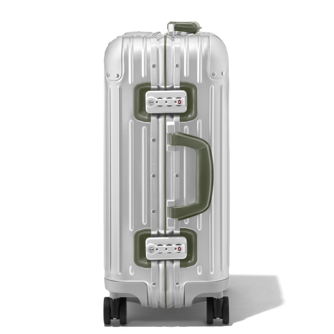 Rimowa Maleta Original Cabin Twist color plata y verde Olive Últimos 3 días
