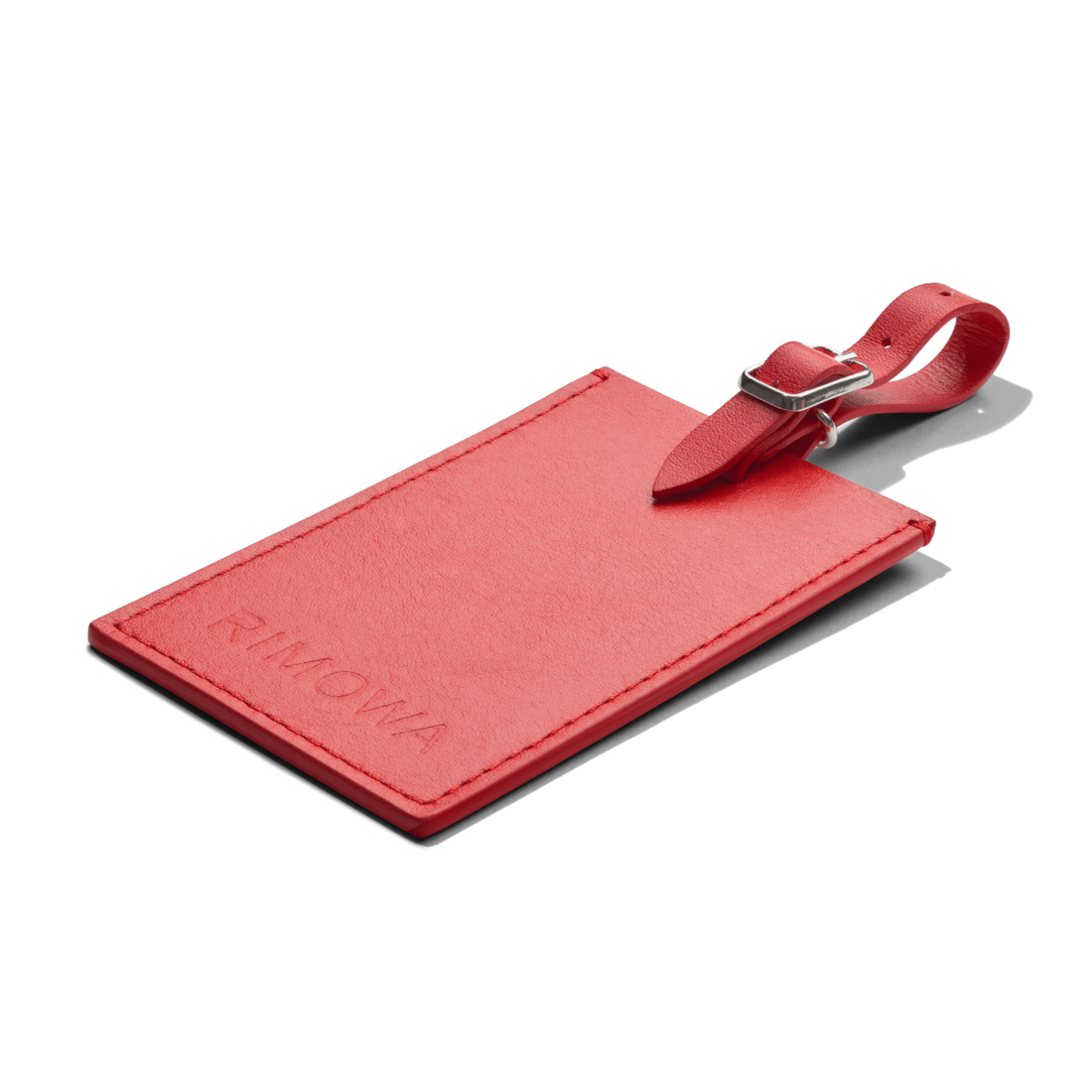 Rimowa Etiqueta de equipaje de cuero personalizada rojo paprika