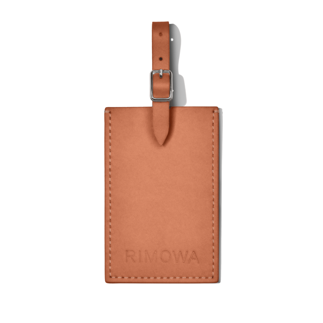Rimowa Etiqueta de equipaje de cuero personalizada marrón cognac Solo hoy