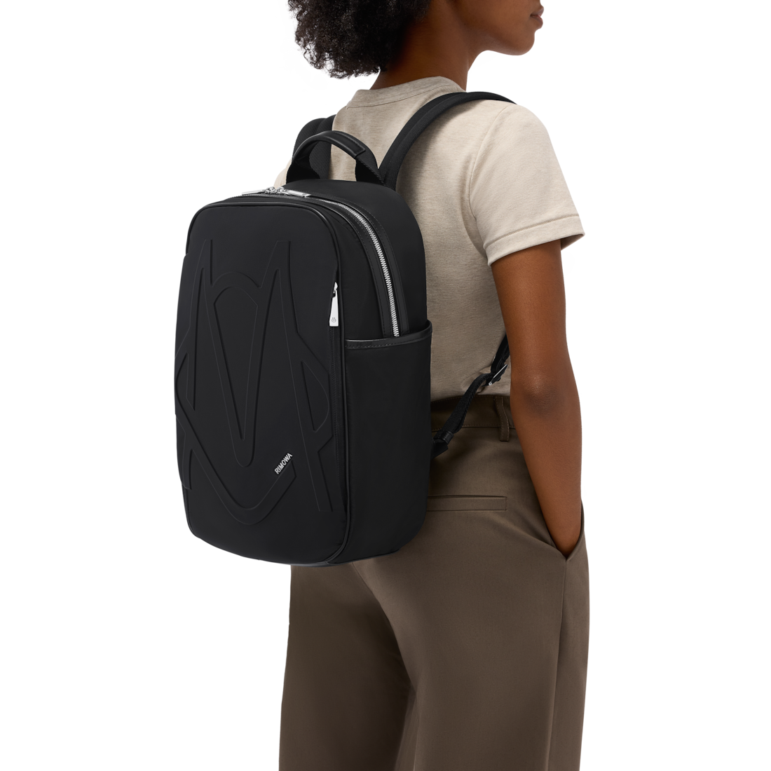 Rimowa Mochila mediana Signature de nailon ECONYL® - Negro Limitado a 3 días