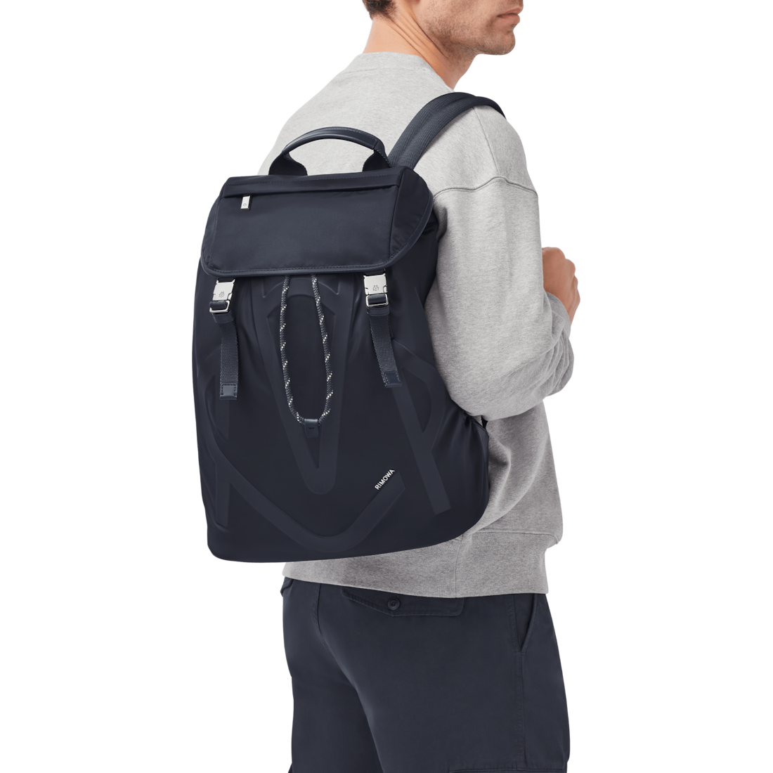 Rimowa Mochila de nailon ECONYL® con solapa Signature - AZUL MARINO Outlet