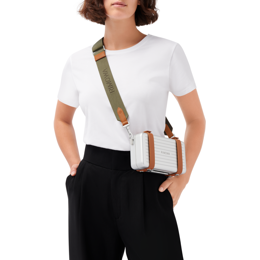 Rimowa Correa bandolera tipo cincha para bolso color verde Khaki Último día