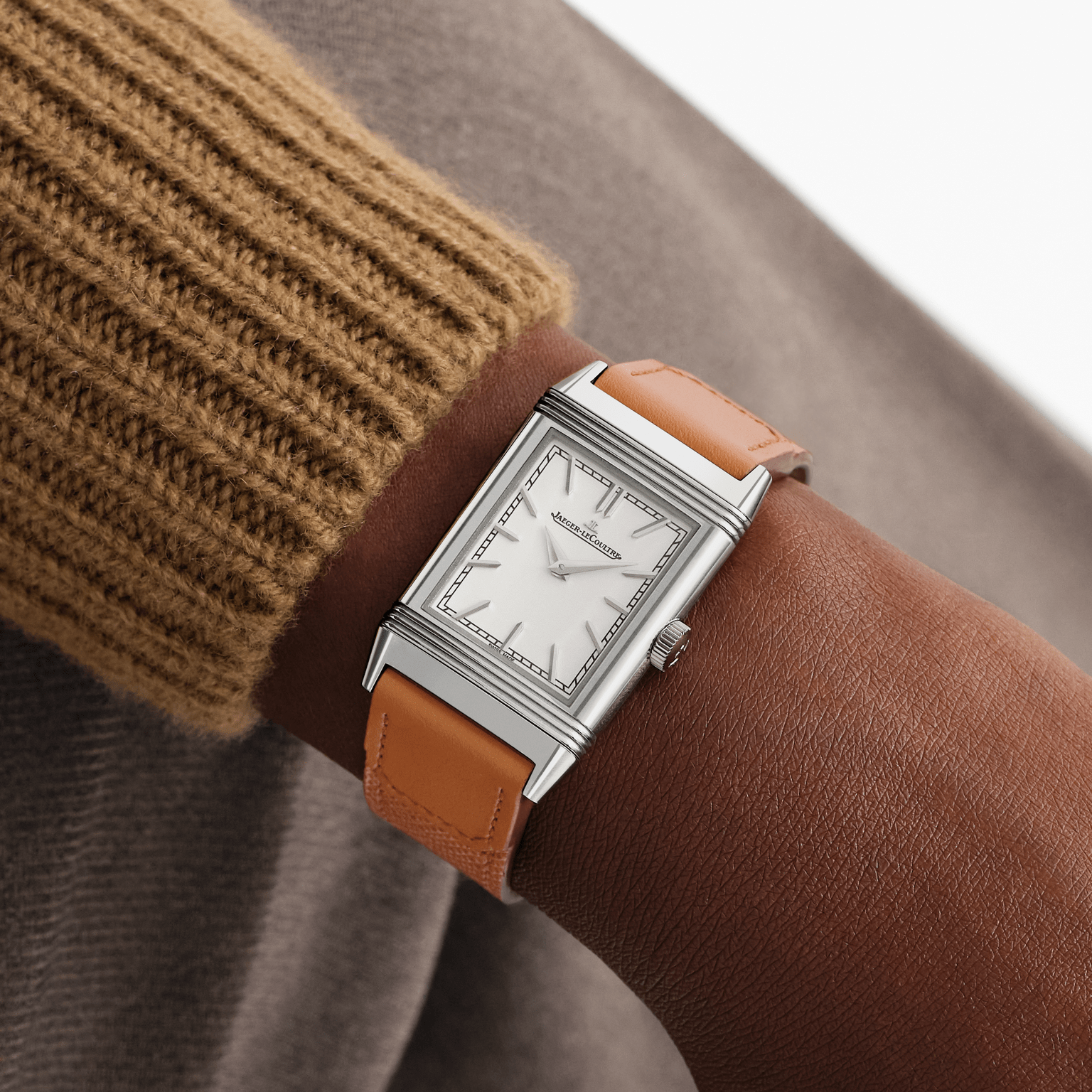 Jaeger-LeCoultre Reloj manual para hombre en acero inoxidable Reverso Tribute Monoface Q7168420 Libre de impuestos