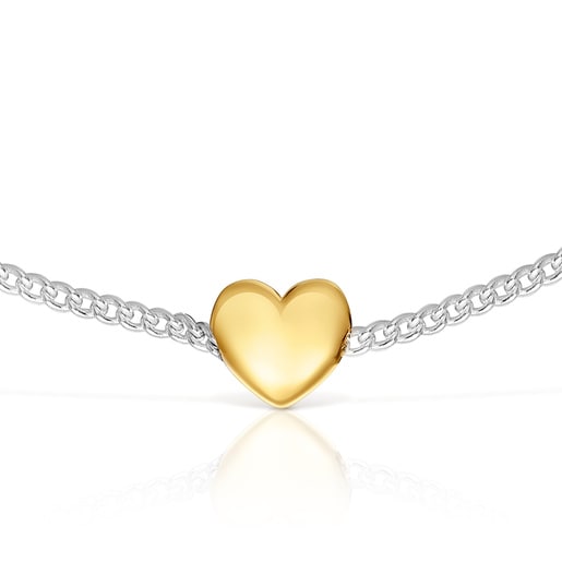 Tous Pulsera cadena corazón bicolor My Other Half En oferta