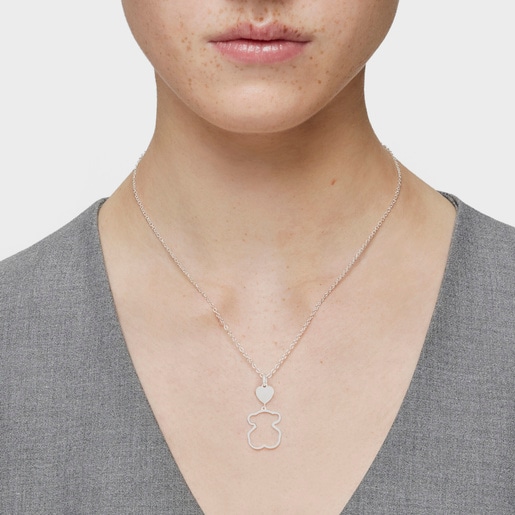 Tous Collar de plata motivo oso New Silueta Última moda