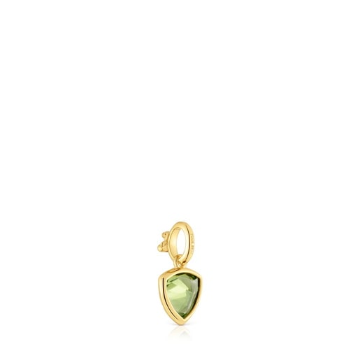 Tous Colgante pequeño con baño de oro 18 kt sobre plata y peridoto Medallions Gran oferta
