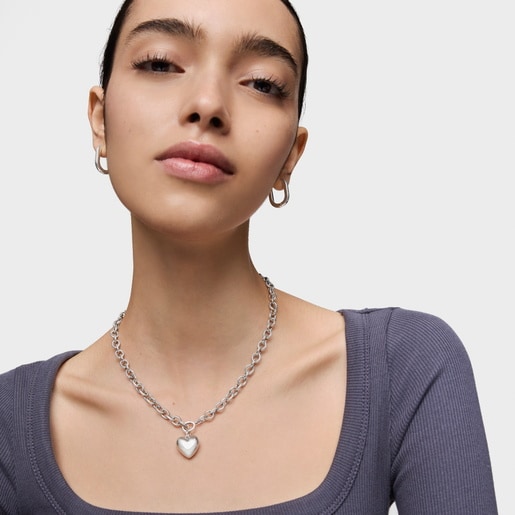 Tous Colgante pequeño de plata motivo corazón Garden Of Love Descuento