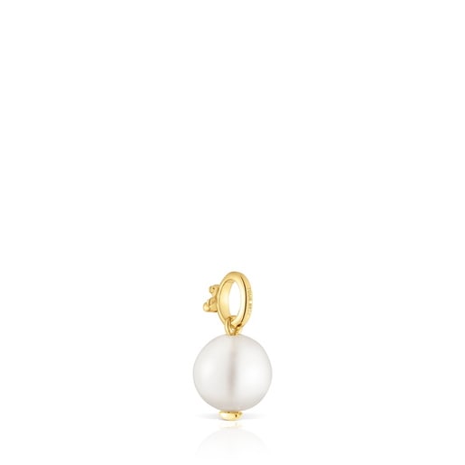 Tous Colgante pequeño con baño de oro 18 kt sobre plata y perla cultivada Medallions Oferta especial
