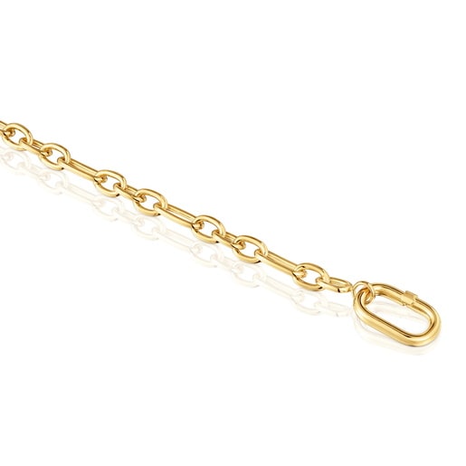 Tous Pulsera cadena con baño de oro 18 kt sobre plata y anilla Hold Oval ÚLTIMAS EDICIONES