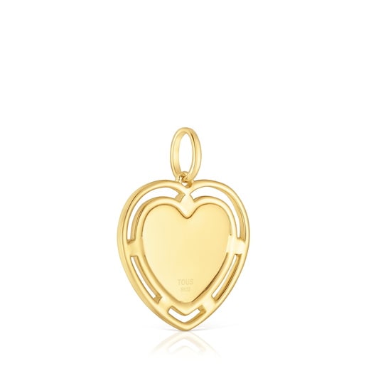 Tous Colgante corazón con baño de oro 18 kt sobre plata y topacios Medallions Precio de fábrica