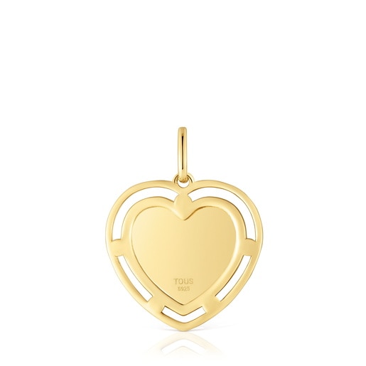 Tous Colgante corazón con baño de oro 18 kt sobre plata y topacios Medallions Precio de fábrica