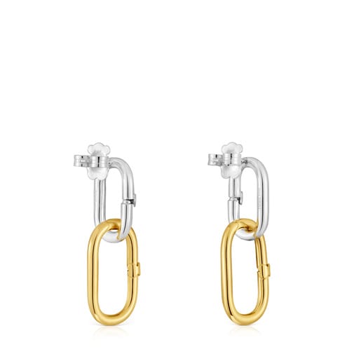 Tous Pendientes largos bicolor Hold Oval Solo hoy