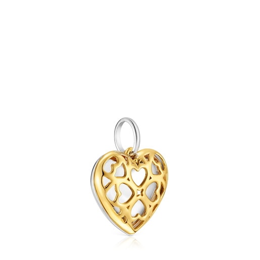 Tous Colgante doble corazón bicolor Medallions