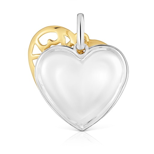 Tous Colgante doble corazón bicolor Medallions Oferta especial de fábrica