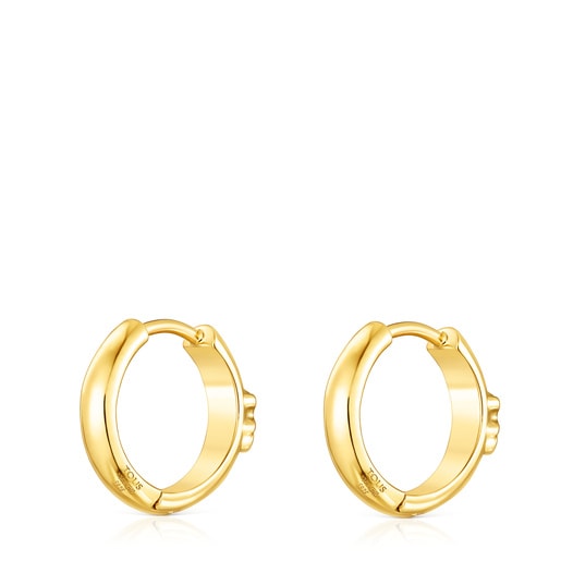 Tous Pendientes aro oso con baño de oro 18 kt sobre plata TOUS Basics Tienda de fábrica
