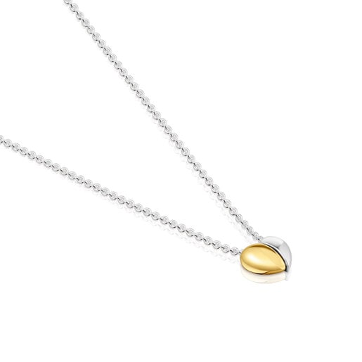 Tous Collar corto doble corazón pequeño bicolor My Other Half Oferta exclusiva