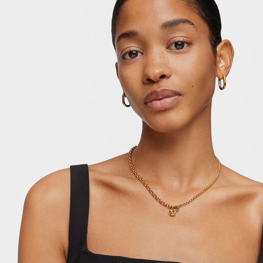 Tous Colgante oso pequeño con baño de oro 18 kt sobre plata Bold Bear Ofertas de temporada