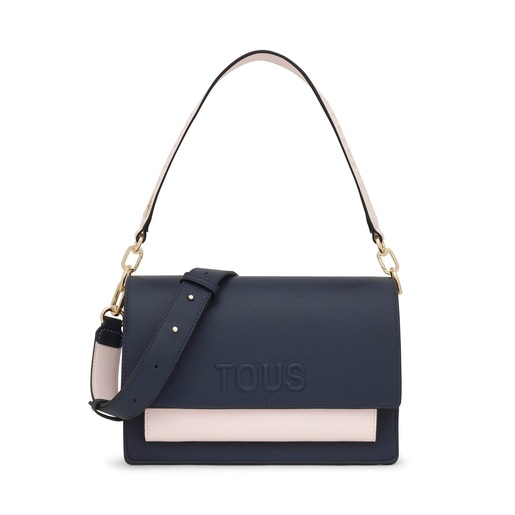 Tous Bandolera mediana azul y rosa Audree Saffiano Precio ultrabajo