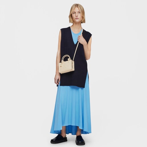Tous Mini bolso horizontal beige TOUS La Rue New Precio de fábrica
