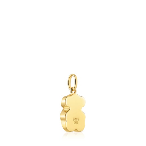 Tous Colgante pequeño con baño de oro 18 kt sobre plata y motivo oso en ónix Icon Color Solo queda un día