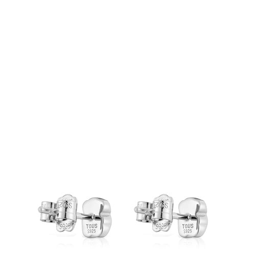 Tous Pendientes oso de plata y ónix 6 mm Icon Color Superdescuento
