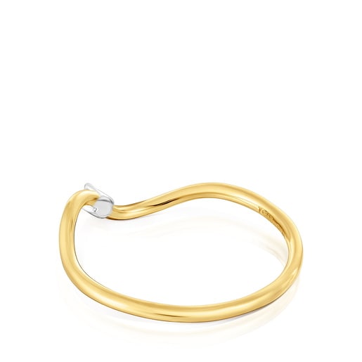 Tous Anillo onda de oro y diamantes Daisy Descuento por venta flash