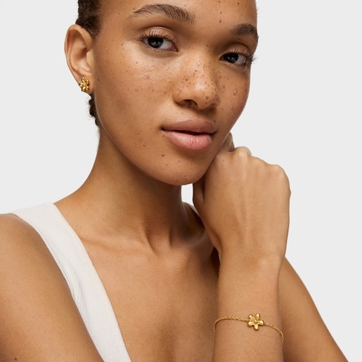 Tous Pulsera cadena con baño de oro de 18 kt sobre plata Daisy Rebajas de fin de temporada