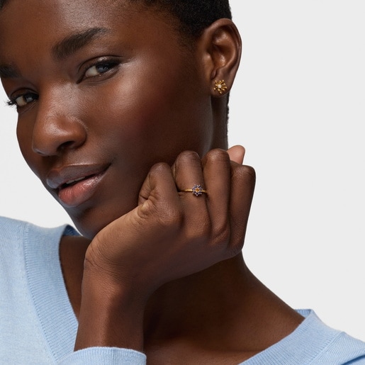 Tous Anillo de oro y gemas Daisy Ofertas