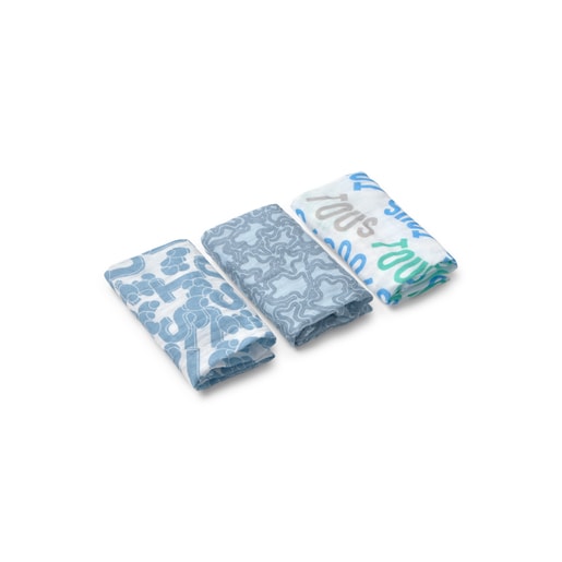 Tous Muselina pack de 3 MMuse azul Los más vendidos