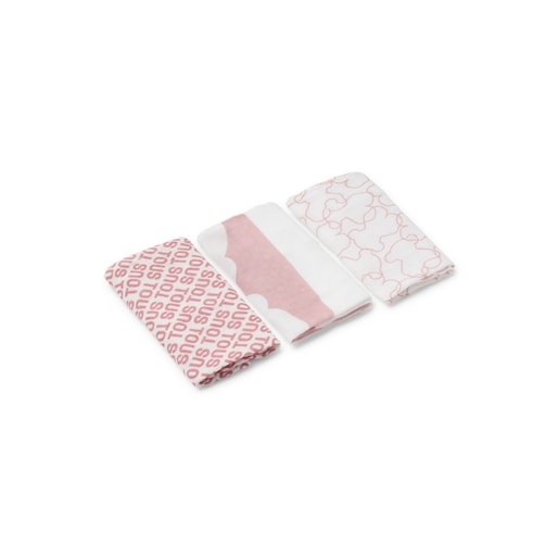 Tous Muselina pack de 3 MMuse rosa Ventas relámpago