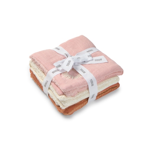 Tous Muselina pack de 3 con rizo Classic rosa Tienda