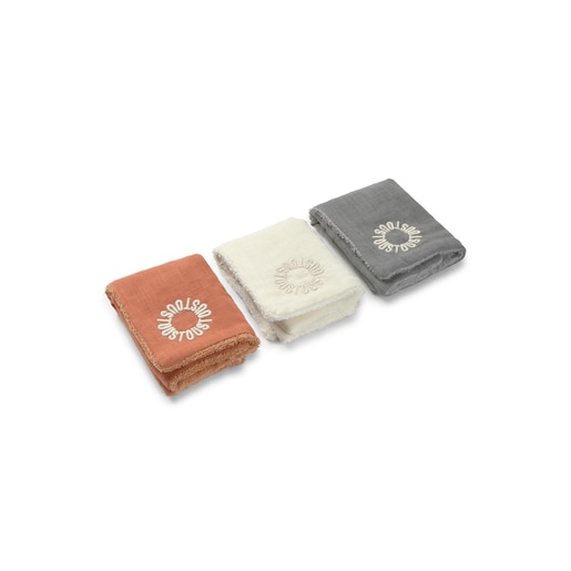 Tous Muselina pack de 3 con rizo Classic gris Mejor oferta