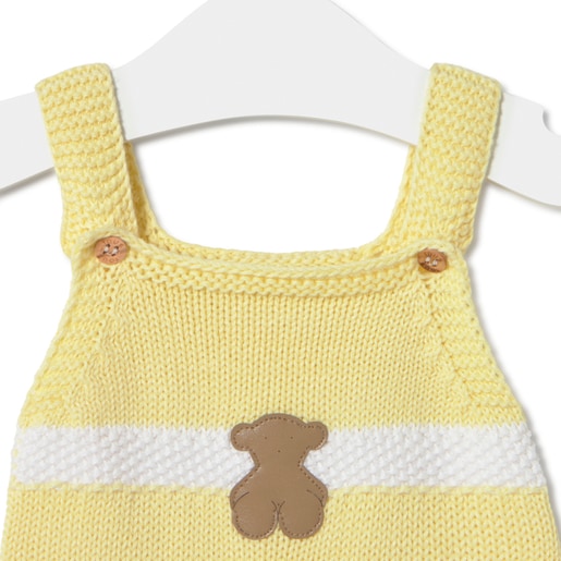 Tous Ranita de punto de bebé Tricot a rayas amarillo Oferta especial