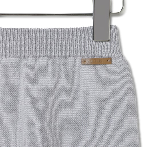 Tous Conjunto de punto de bebé Tricot a rayas gris Último día